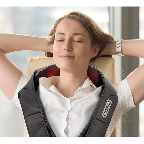 Eternal Living Stress Relief Shiatsu Back and Neck Massager w Heat Deep Tissue - Picture 4 of 8